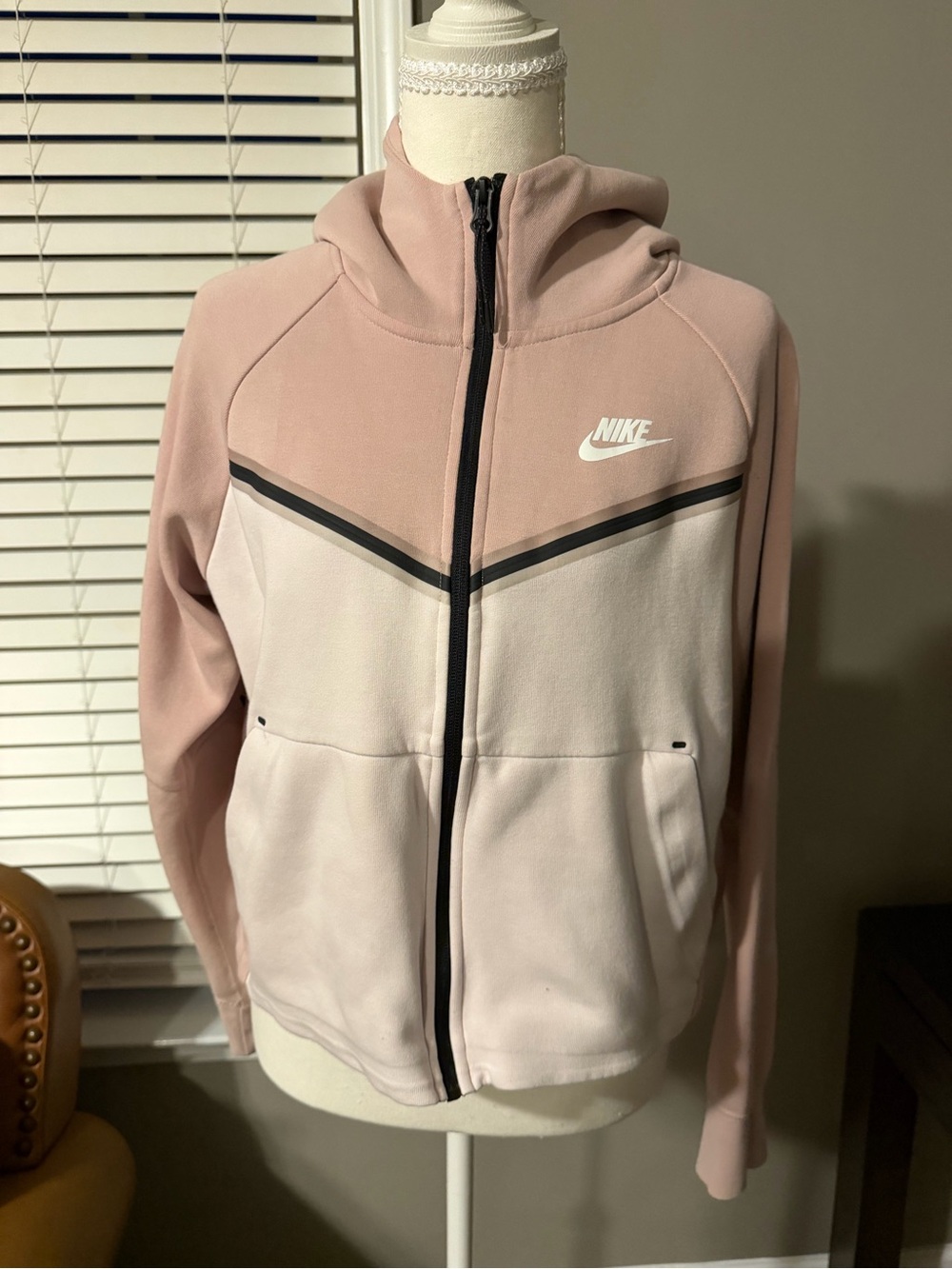 Nike Pink and Light Pink Full-Zip Hoodie Jacket